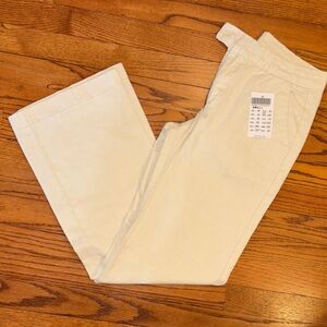 Cream Straight-Leg Pants
